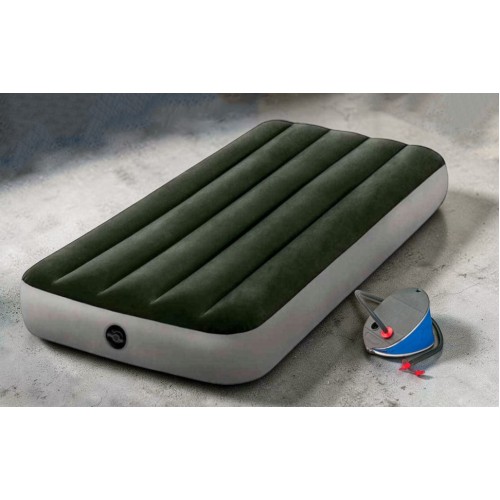 Матрас Intex 64107 одноместный с ножным насосом 99×191×25 см