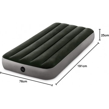 Надувний односмальний матрац 76x191x25 см з насосом, Intex 64106-1