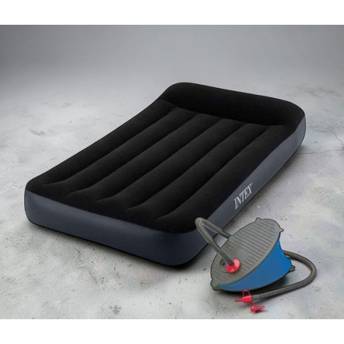 Односпальный надувной матрас Intex 64141 99×191×25 см с ножным насосом — купить в Украине