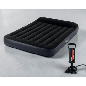 Матрас двуспальный Intex 64144 с насосом и подголовником