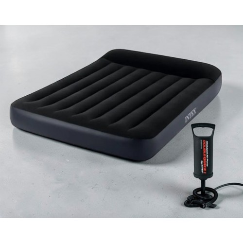 Двуспальный надувной матрас Intex 64144 с подголовником и насосом — купить в Украине