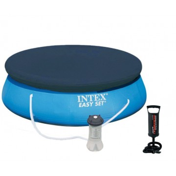 Круглий басейн Intex 28122 305*76 фільтр-насос, тент 305
