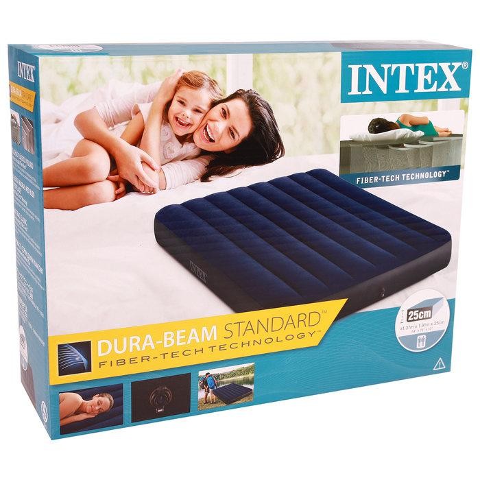 Полуторний надувний матрац Intex 64758 (137×191×25 см) — купити в Україні