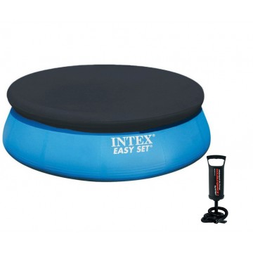 Надувний басейн Intex 28120 Easy Set з тентом та насосом 305x76 см