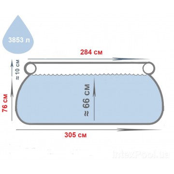 Надувний басейн Intex 28120 Easy Set з тентом та насосом 305x76 см