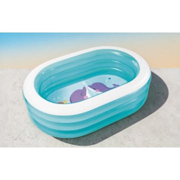 Надувной овальный бассейн для детей Яркие Рыбки Intex (Интекс) 57482