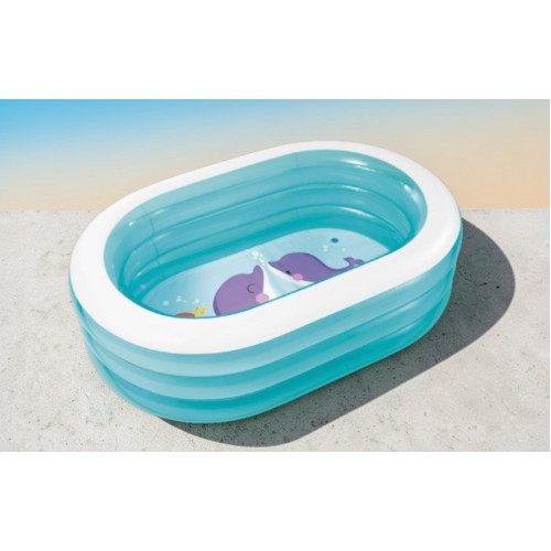 Купить детский надувной овальный бассейн Intex 57482 My Sea Friends 163×107×46 см