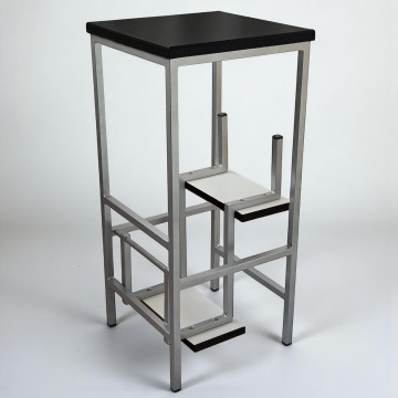 Стілець драбина 3 сходинки 65 см Minos чорний