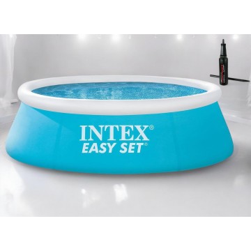 Басейн наливний круглий сімейний Intex 28101 з міні насосом 69613