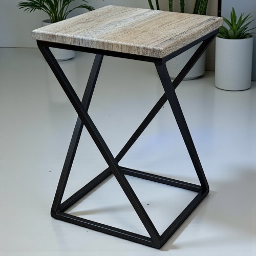 Подставка LOFT Marble чёрная / дуб сонома