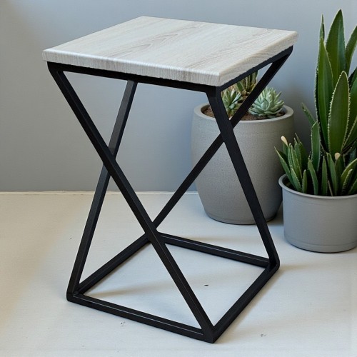 Подставка Marble 45 см квадратная чёрная «Аляска»