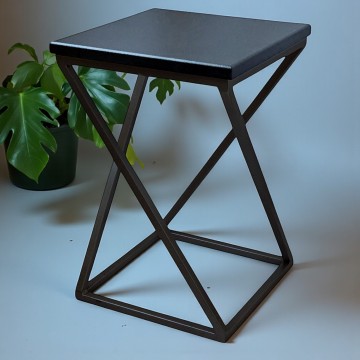 Подставка под цветы на 1 вазон черный/черный Marble