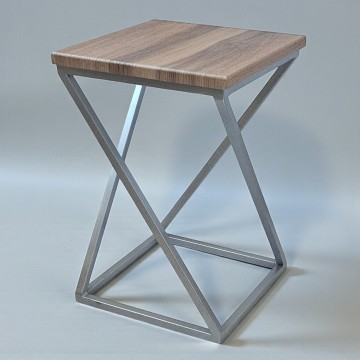 Табурет Marble хром / вишня малага