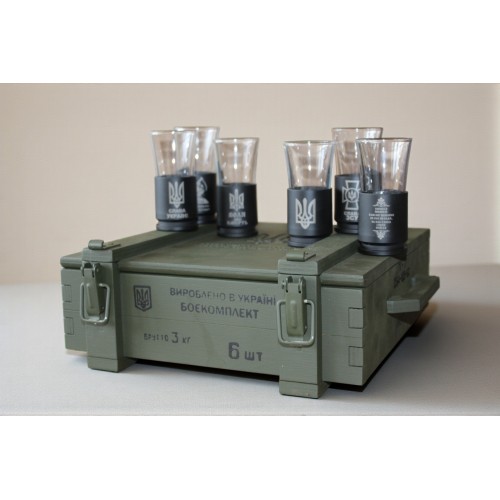 Подарочный набор рюмок 6 ш 50 мл в деревянной коробке