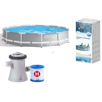 Басейн каркасний Intex 26700 з фільтр насосом круглий 4485л