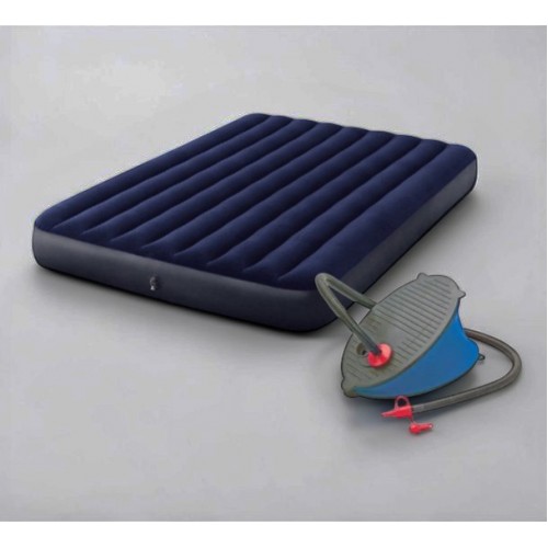 Двуспальный матрас Intex 64755 183×203×25 см с ножным насосом