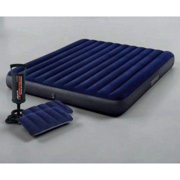 Надувной матрас Intex 64758-2, 137 x 191 x 25 см, с двумя подушками и ручным насосом