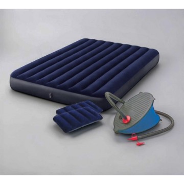 Надувной матрас Intex 64758 137х191х25 см с подушками и насосом 69611 ножной лягушка