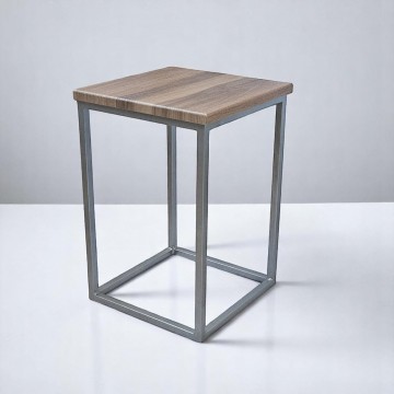 Кухонний табурет лофт металевий каркас 30х30х45 см