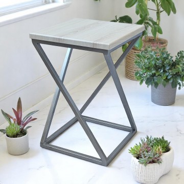 Підставка Marble лофт 45 см для квітів, декору, вазонів