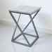 Табурет у стилі лофт Marble 45 см хром/аляска Наша Ковка