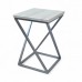 Табурет у стилі лофт Marble 45 см хром/аляска Наша Ковка