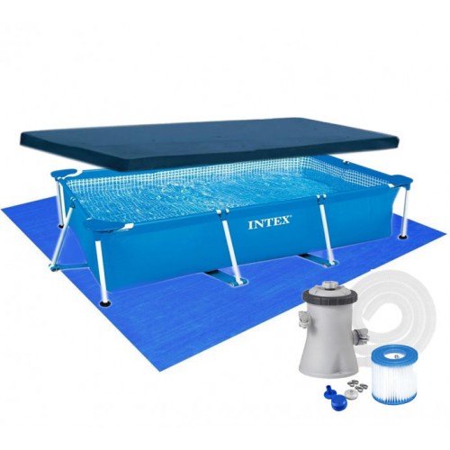 Купити каркасний басейн Intex 28270 з тентом, підстилкою та фільтр-насосом