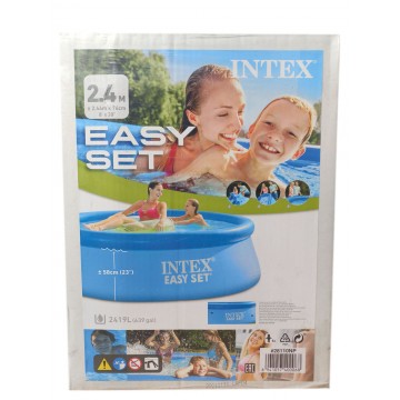 Надувний басейн intex 28110 Easy set 244 х 76 см із насосом та тентом