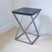 Табурет кухонний лофт Marble 45 см хром/чорний Наша Ковка