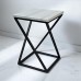 Табурет у стилі лофт Marble 45 см чорний/аляска Наша Ковка