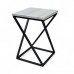 Табурет у стилі лофт Marble 45 см чорний/аляска Наша Ковка