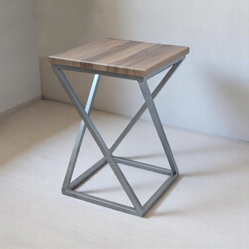 Табурет Marble хром / вишня малага
