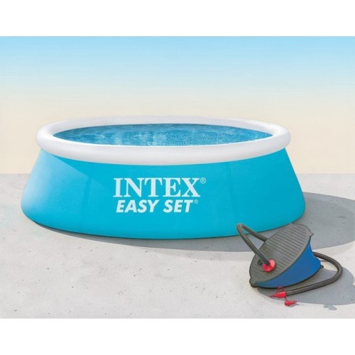 Купить надувной бассейн Intex 28101 с ножным насосом — Easy Set 183×51 см