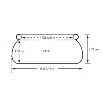 Надувной бассейн intex 28110 Easy set 244 х 76 см