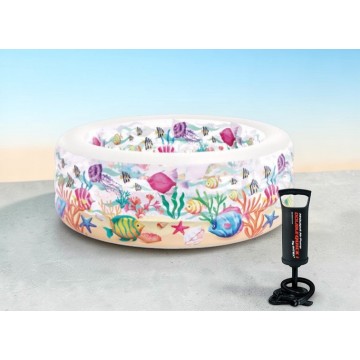 Детский надувной бассейн Intex 58480 с насосом (152 х 56 см) Аквариум