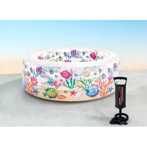 Купить надувной бассейн-«Аквариум» Intex 58480 152×56 см с насосом