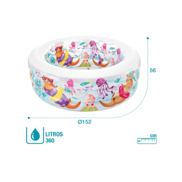 Детский надувной бассейн Intex 58480 «Аквариум» , 152 х 56 см