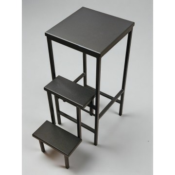 Драбина табурет лофт 65 см чорний/чорний Minos