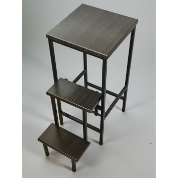 Стілець-драбинка Лофт Minos чорний каркас зі сходами венге