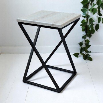 Підставка під квіти Loft Marble 45 см підлогова квадратна чорний/аляска Наша Ковка