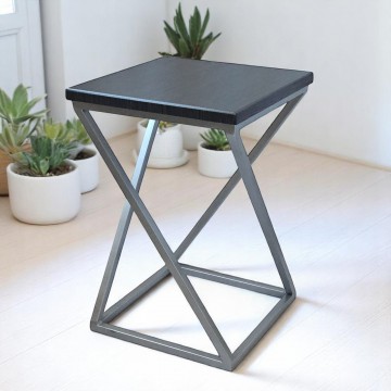 Підставка під квіти/декор Marble хром/венге Наша Ковка