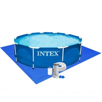 Басейн каркасний Intex 28202 фільтр-насос 1250 л/год. з підстилкою 58001