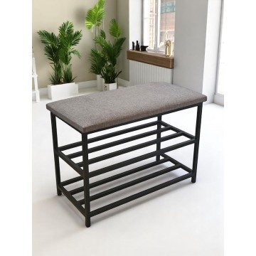 Банкетка для взуття 80 см Наша Ковка з сидінням Loft Linea