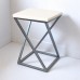 Табурет кухонний твердий лофт Білий Marble