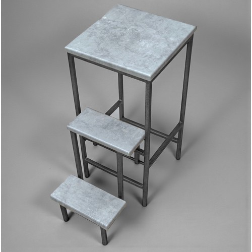 Табурет-стрем’янка Лофт на 3 сходинки Minos графіт / сірий мармур