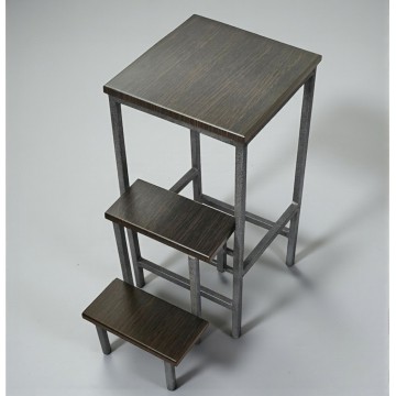 Стілець-драбина Minos 3 сходинки графіт / венге