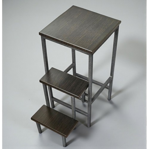 Стілець-драбина Minos 3 сходинки графіт / венге