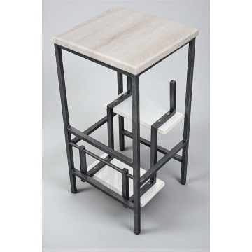 Табурет-стрем’янка Лофт Minos графіт / аляска