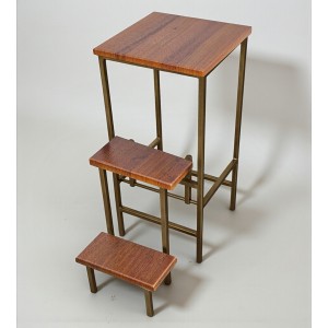 Табурет стремянка для кухни горіх Minos