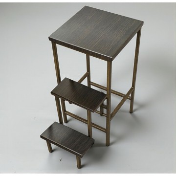 Стул-лестница на 3 ступени Minos бронза / венге